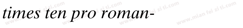 times ten pro roman字体转换